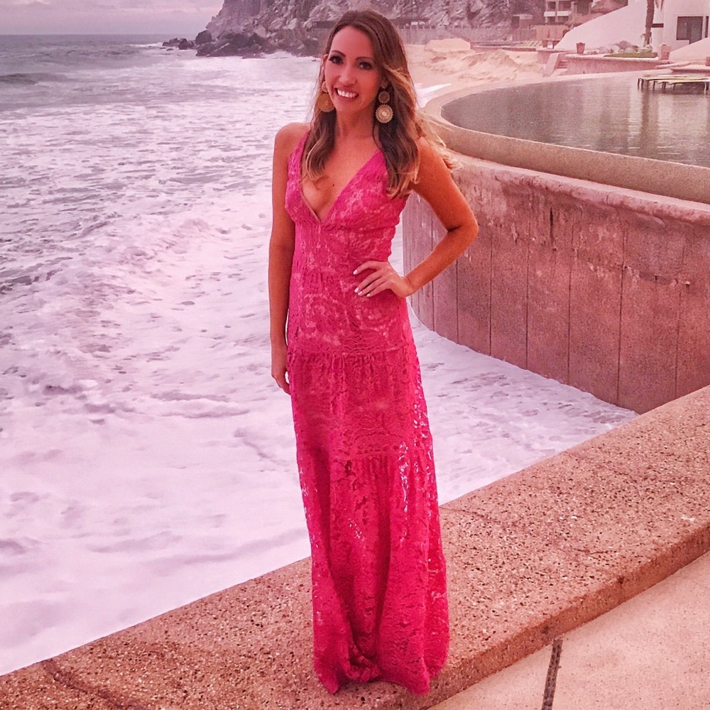 Dress the Population Olinda pink dress size S
